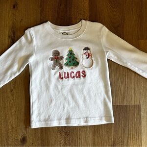 Christmas shirt personalized with Lucas